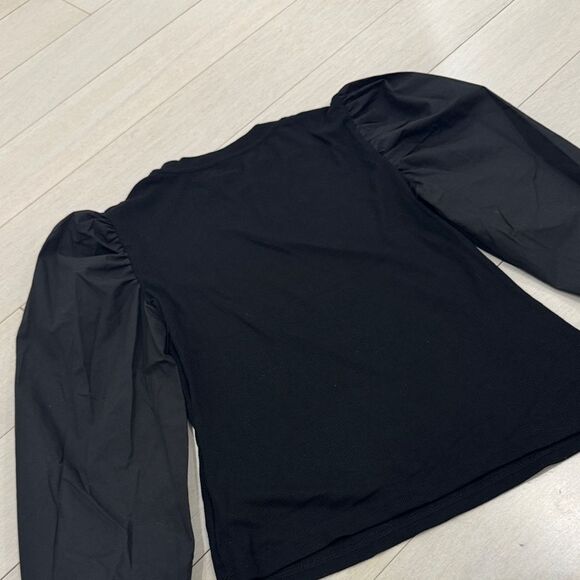 SHEIN Elegant Black Puff Sleeve Top - Picture 6 of 6